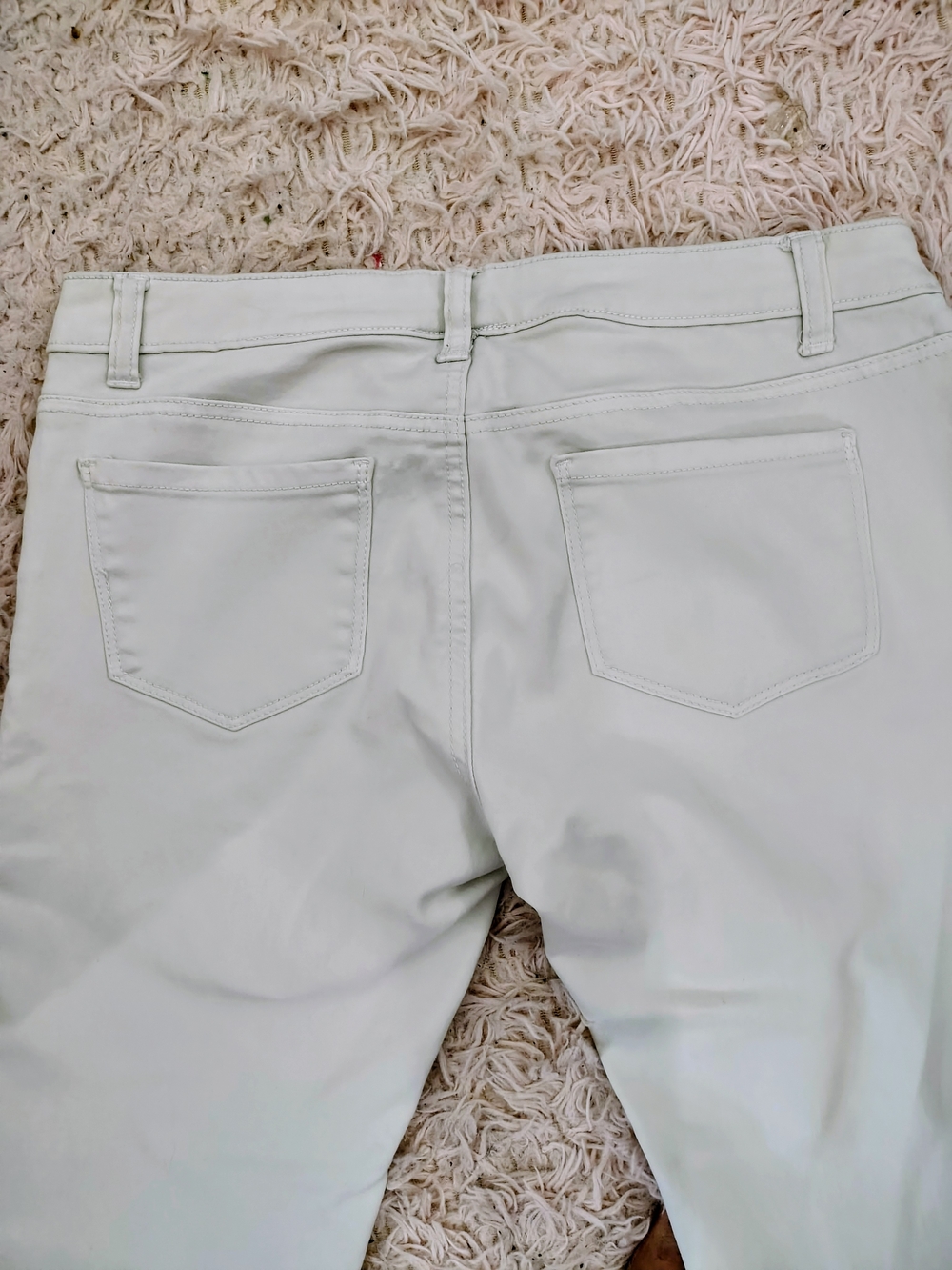 Celebrity Blues Straight Leg Jeans in Off-White 11